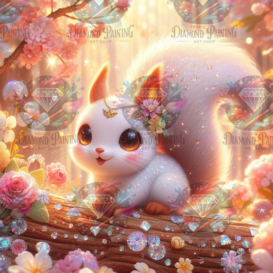 Diamond Painting Glitzerhörnchen der Morgenröte ©Lexxy Ai