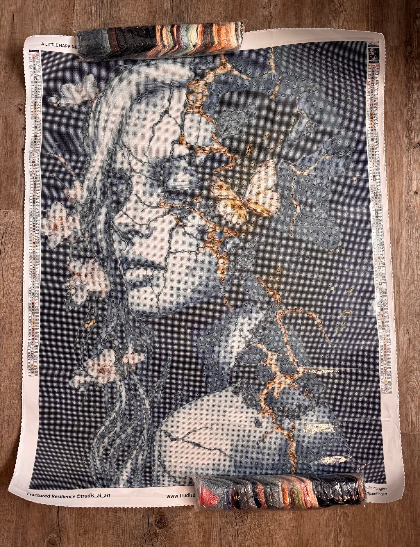 Diamond Painting Fractured Resilience von Trudis_ai_art