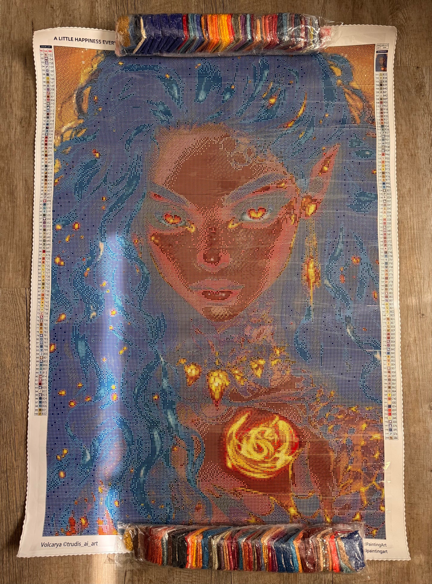 Diamond Painting Volcarya von Trudis_ai_art 200 Farben (inkl. Sondersteine)