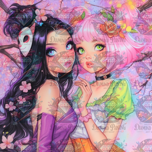 Diamond Painting Wo Blüten Freundschaft flüstern ©finira_artist