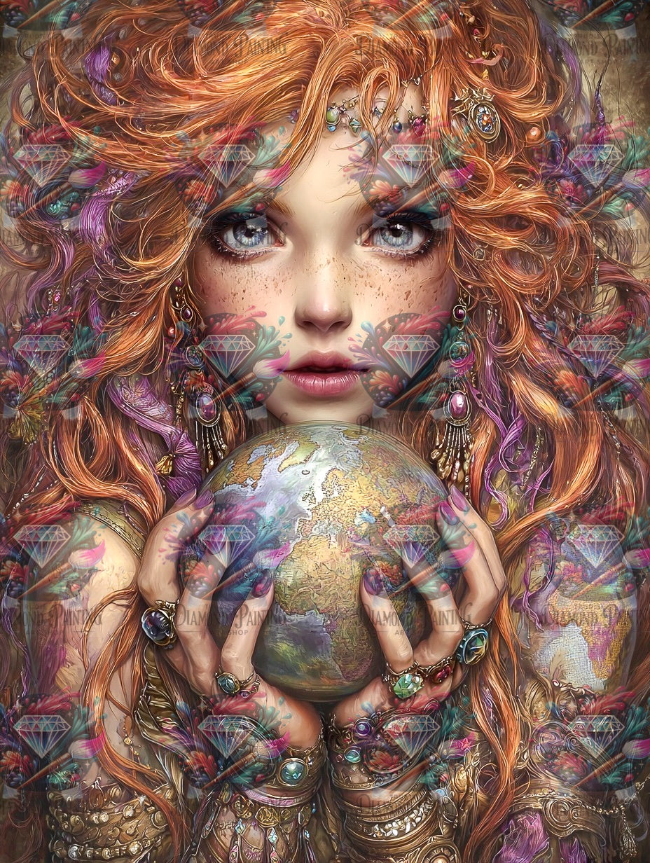 Diamond Painting Hüterin der kleinen Erde von Sandrietta_ai