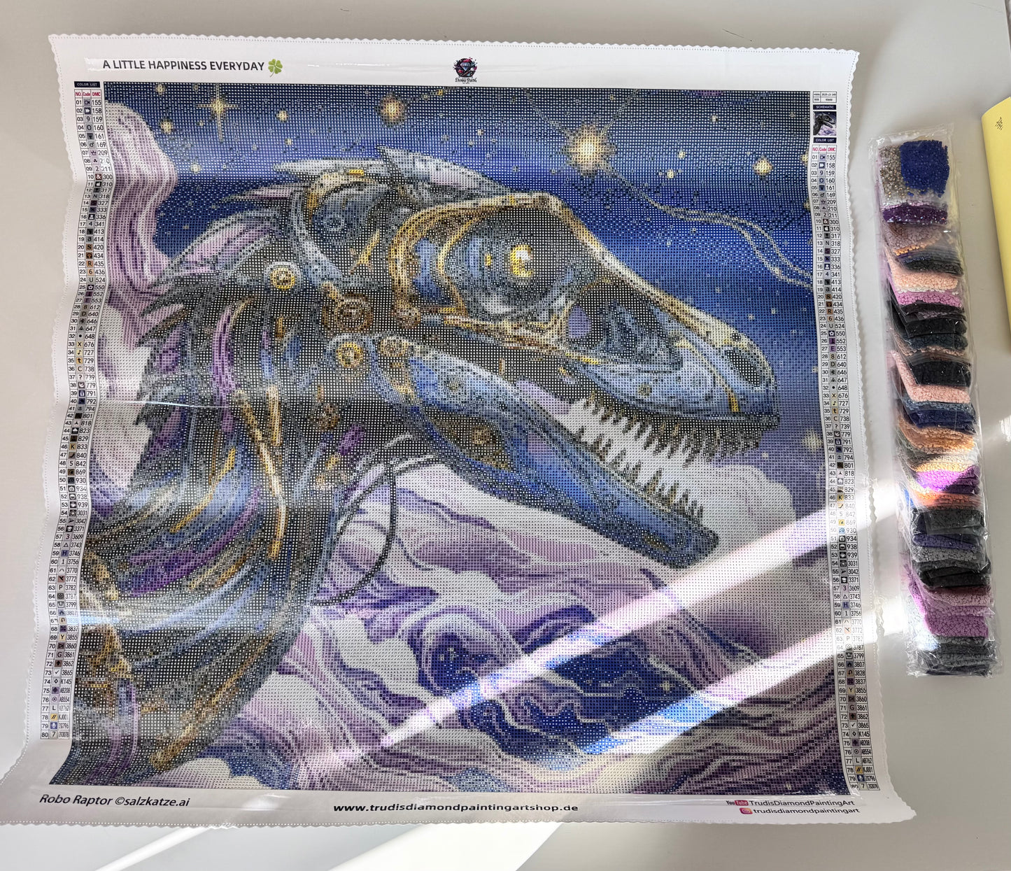 Diamond Painting Robo Raptor ©salzkatze.ai