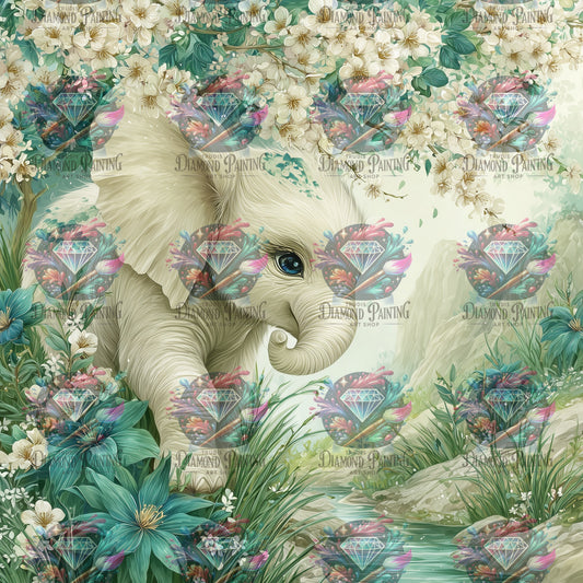 Diamond Painting Zwischen Blüten geboren von Sweet_loco_ai