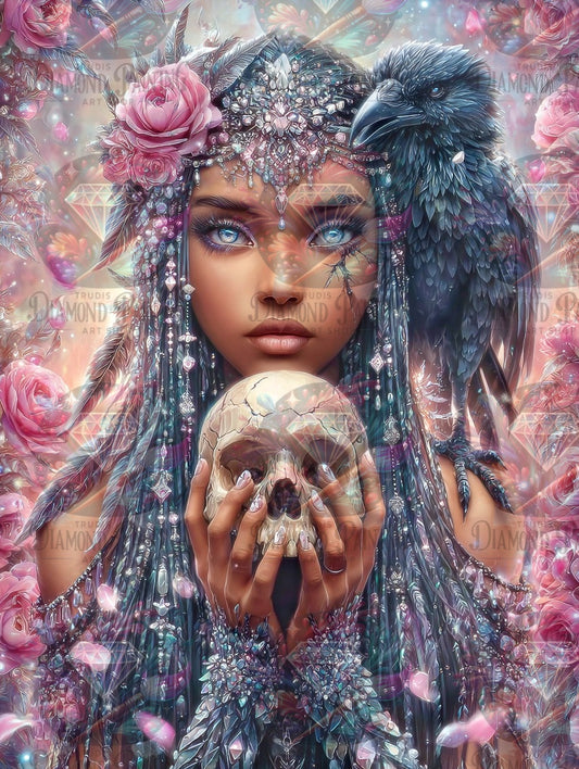 Diamond Painting Die Rabenpriesterin von Nivareth ©sandrietta_ai
