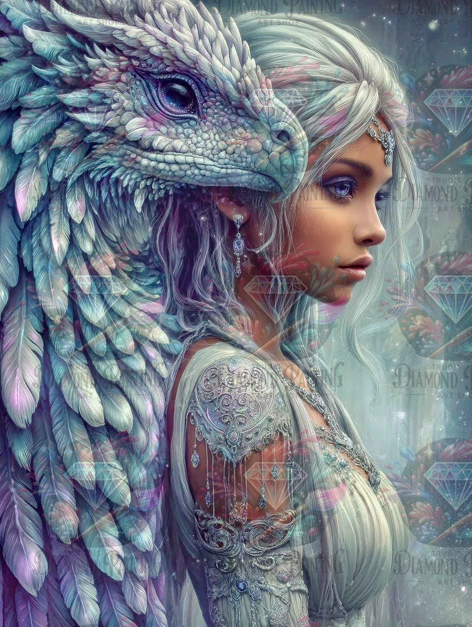 Diamond Painting Die Geflügelte Wächterin ©sandrietta_ai