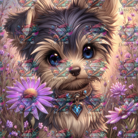 Diamond Painting Kleiner Träumer in violetter Stille von Sweet_loco_ai