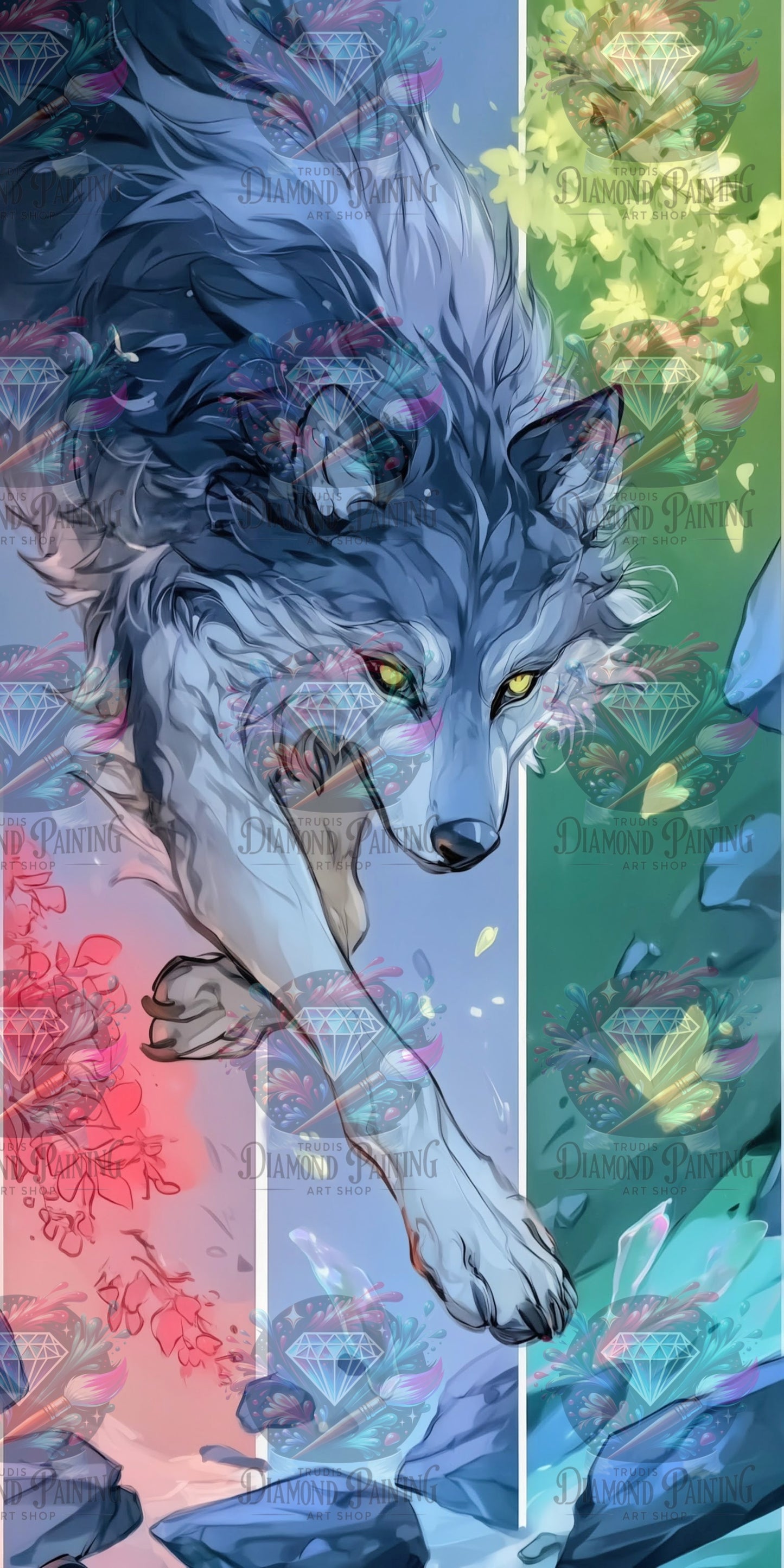 Diamond Painting Im Gleichgewicht der Elemente von Salzkatze.ai