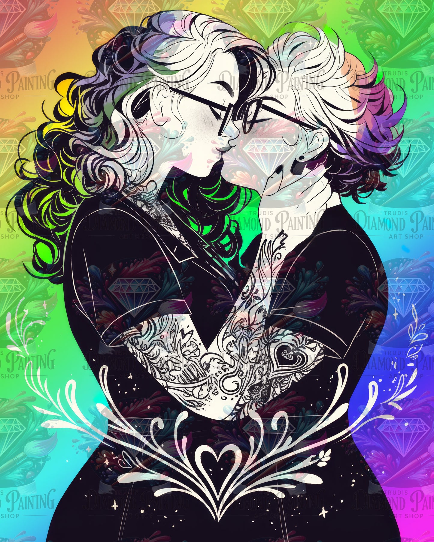 Diamond Painting Inked Embrace ©shalajarias