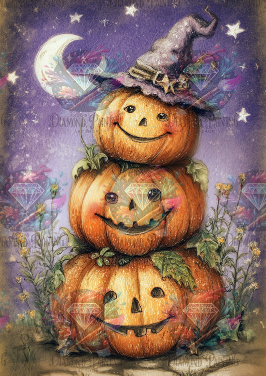 Diamond Painting Jack-o'-Lantern Jumble ©salzkatze.ai