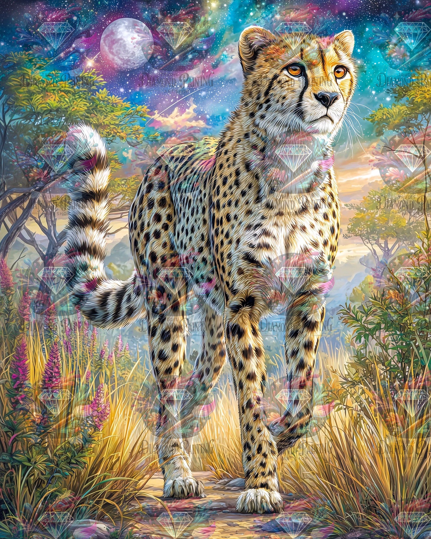 Diamond Painting Jäger im goldenen Gras von Salzkatze.ai