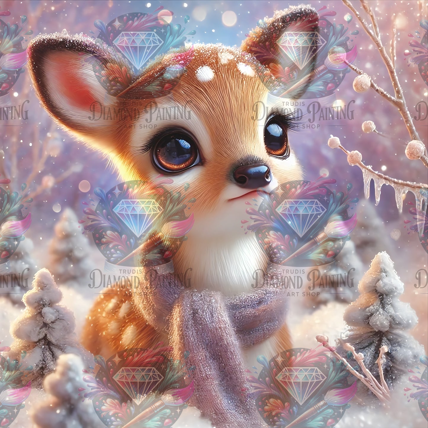 Diamond Painting Kleines Winterherz von Traumpixxel