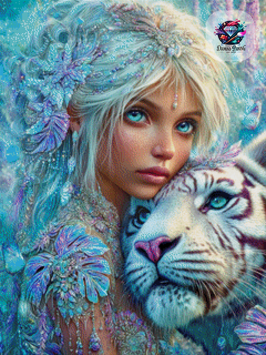 Diamond Painting Königin der frostigen Träume ©sandrietta_ai - 60x80cm mit 200 Farben
