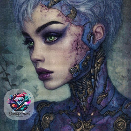 Diamond Painting Kryonische Seele ©trudis_ai_art - 70x70cm mit 110 Farben