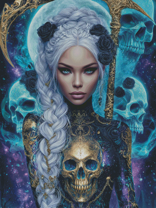 Diamond Painting Lunaris Mortem 80x106cm mit 200 Farben von Sandrietta_ai