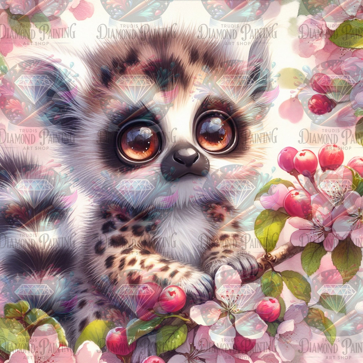 Diamond Painting Leopard - Lemur ©aileens_creative_art_design