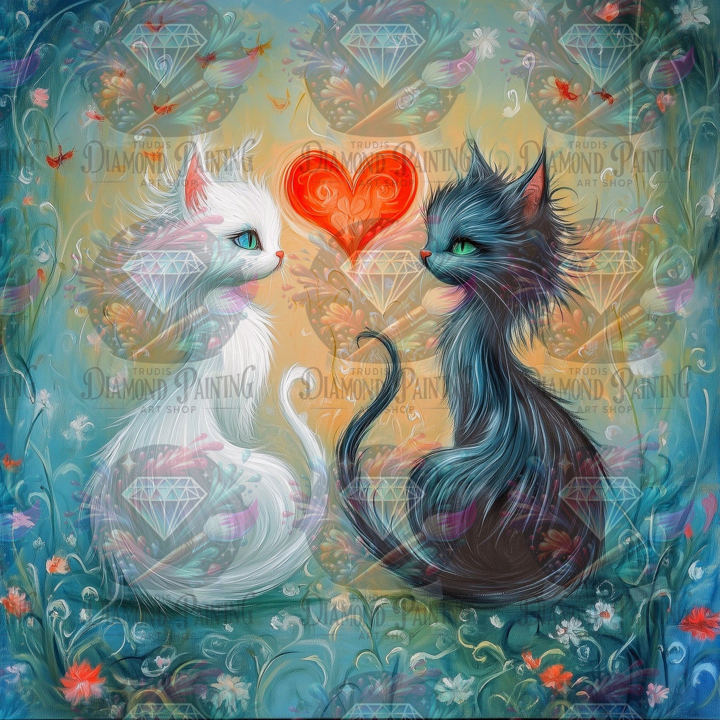 Diamond Painting Love In Contrast ©salzkatze.ai