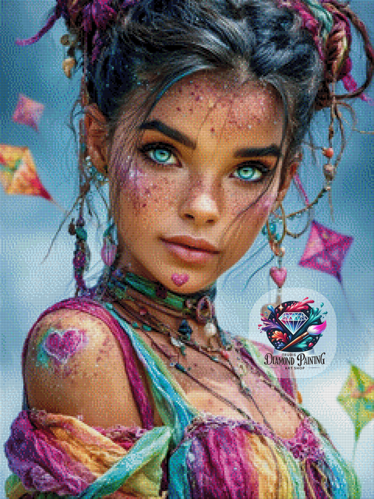 Diamond Painting Luftig.Bunt.Magisch. ©sandrietta_ai - 60x80cm mit 360 Farben
