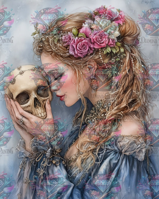 Diamond Painting Memento Mori von Salzkatze.ai