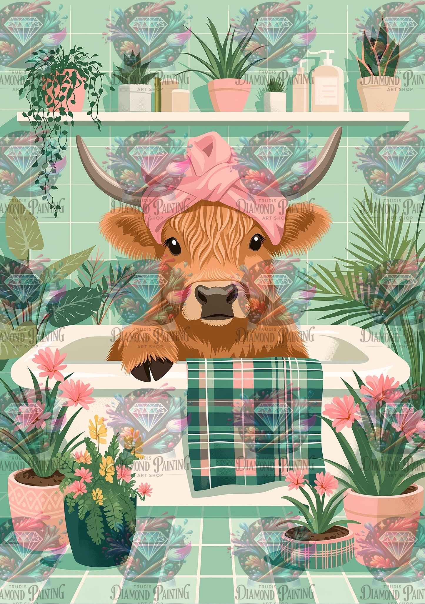 Diamond Painting Moo-Time von ©salzkatze.ai