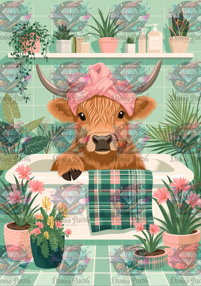 Diamond Painting Moo-Time von ©salzkatze.ai