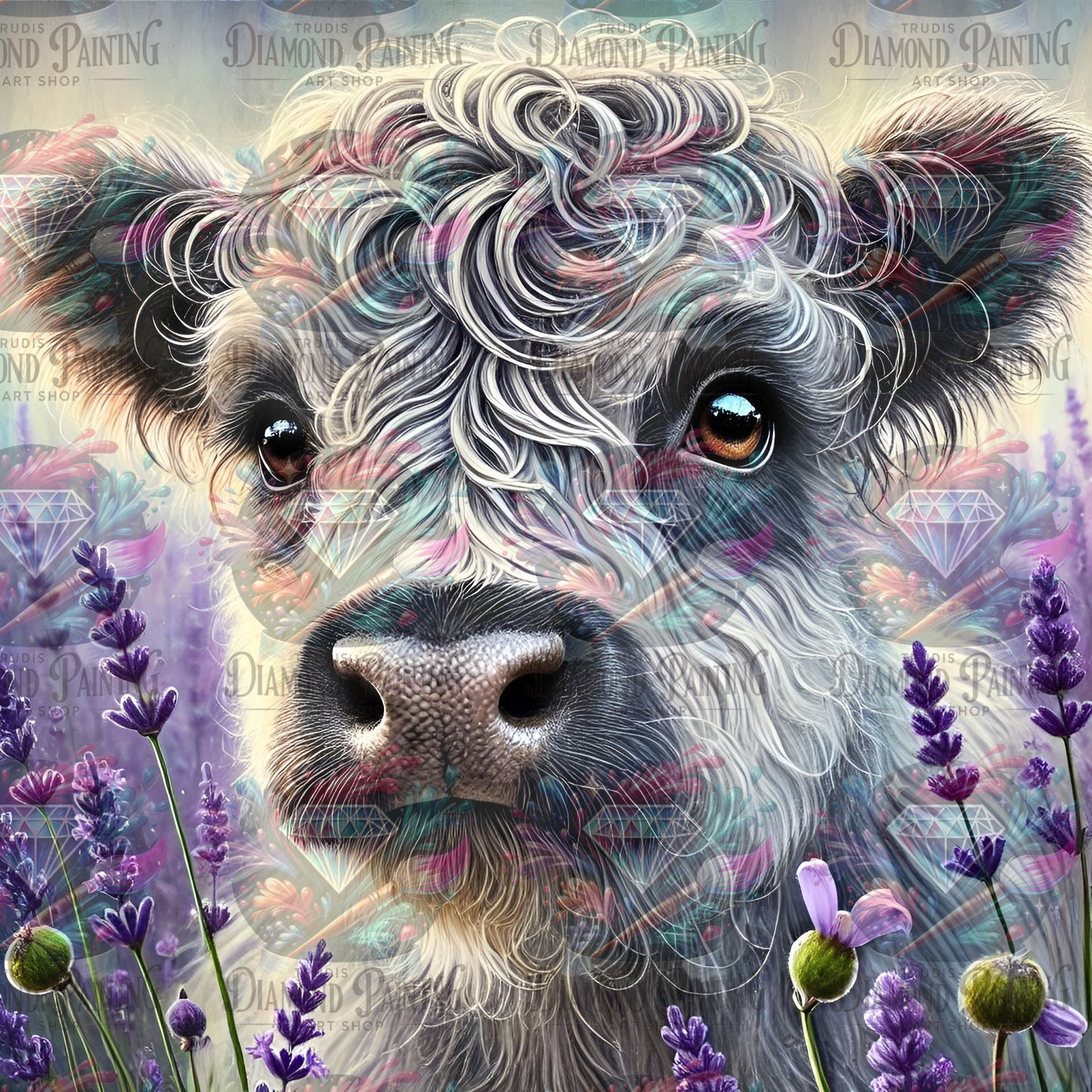 Diamond Painting Moo-velous Lavender ©JoVision.ai