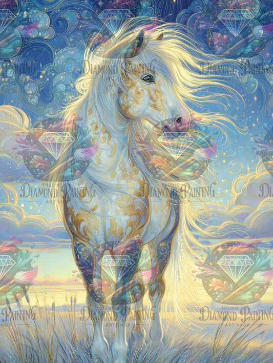 Diamond Painting Moonlit Mane ©salzkatze.ai
