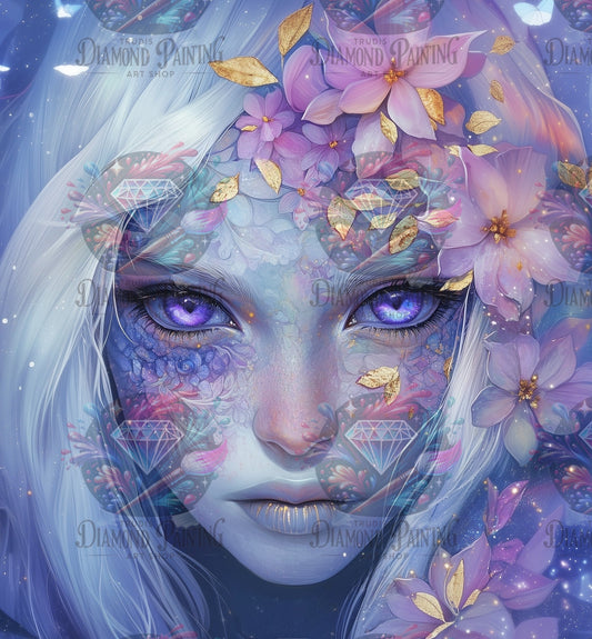 Diamond Painting Mystic Blooming Face von Traumpixxel