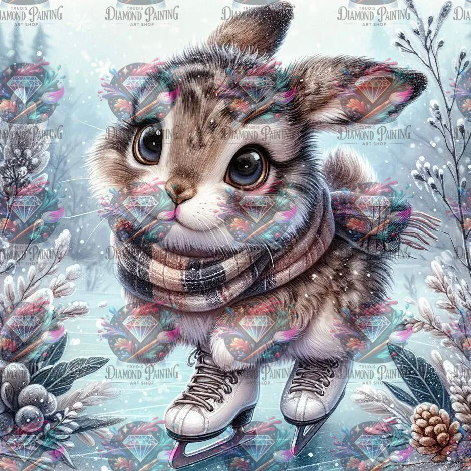 Full Fairy Dust Silver Diamond Painting Frosty Pirouette von MoozyJo.ai