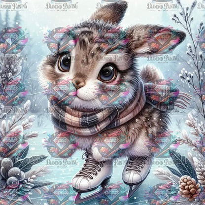 Full Fairy Dust Silver Diamond Painting Frosty Pirouette von MoozyJo.ai