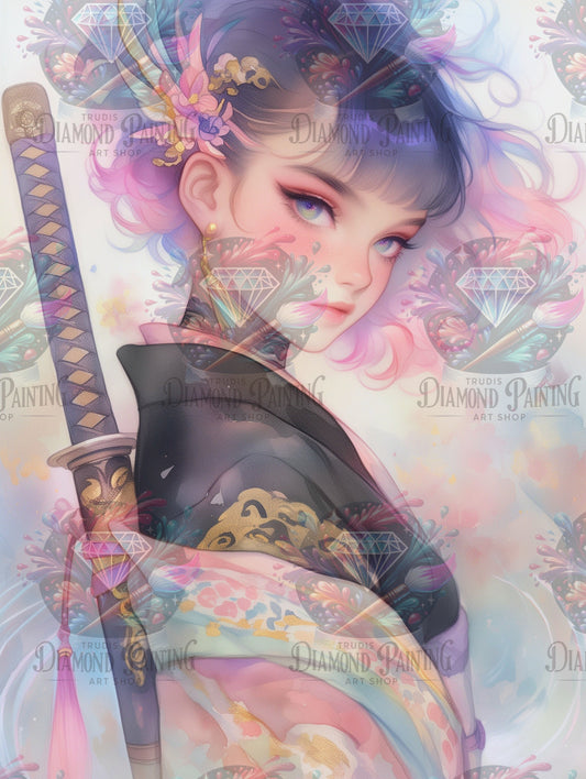 Diamond Painting Pastel Ronin ©salzkatze.ai