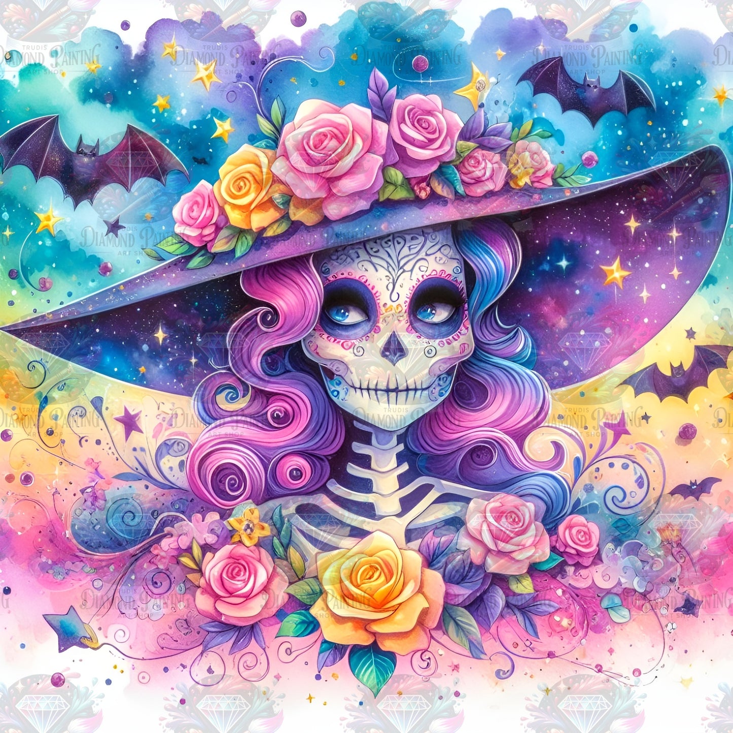 Pastel La Catrina von ©salzkatze.ai