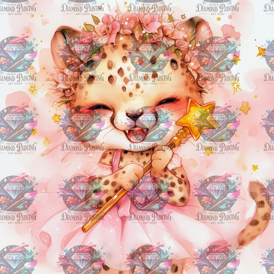 Full Fairy Dust Silver Diamond Painting Pixie Paws von Salzkatze.ai