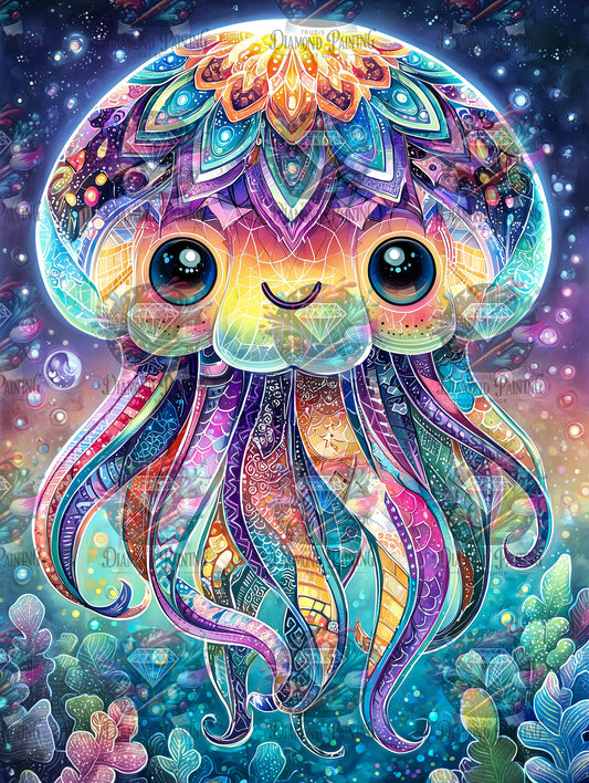 Diamond Painting Regenbogenqualle von Salzkatze.ai