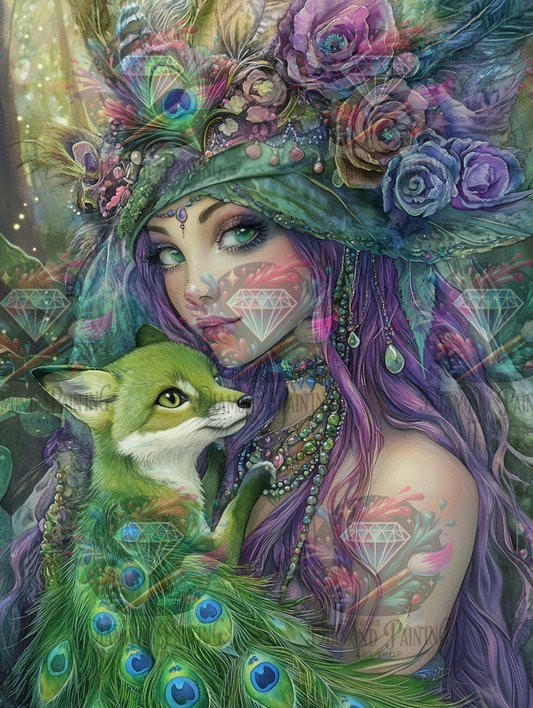 Diamond Painting Zauber im Pfauenwald ©finira_artist