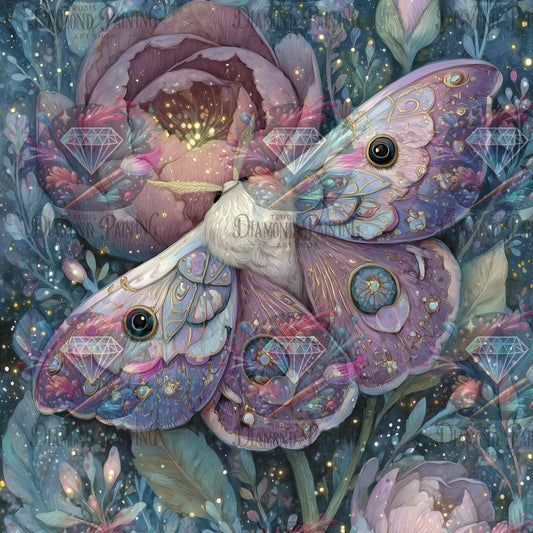 Full Fairy Dust Silver Diamond Painting Stille Eleganz der Nacht von Salzkatze.ai