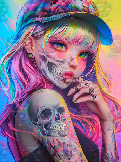 Rainbow Skull Girl ©salzkatze.ai