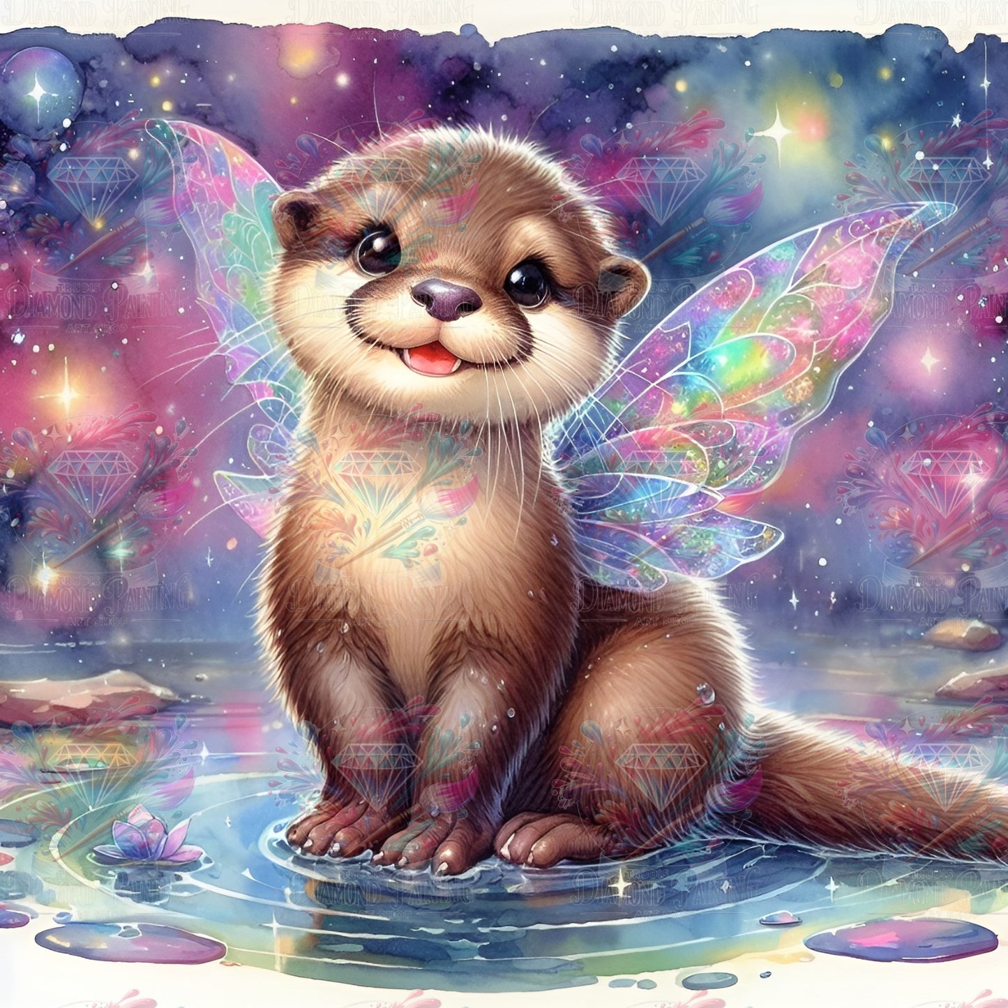 Diamond Painting Fairy Otter ©salzkatze.ai