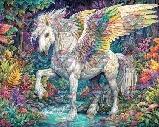 Diamond Painting Schwingen zwischen den Bäumen von Salzkatze.ai