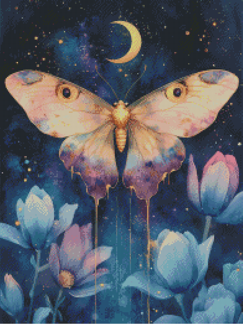 Diamond Painting Traum der Nachtblüte von Trudis_ai_art