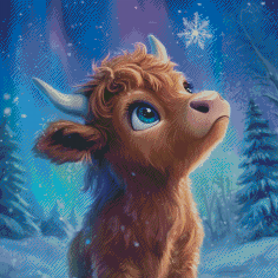 Diamond Painting Nothern Moo-lights von Traumpixxel