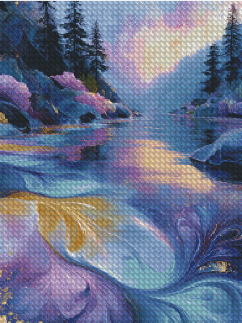 Diamond Painting Die fließende Stille von Elly_A.I