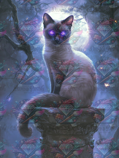 Diamond Painting Secrets Of The Siamese ©salzkatze.ai