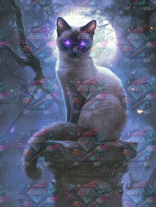 Diamond Painting Secrets Of The Siamese ©salzkatze.ai
