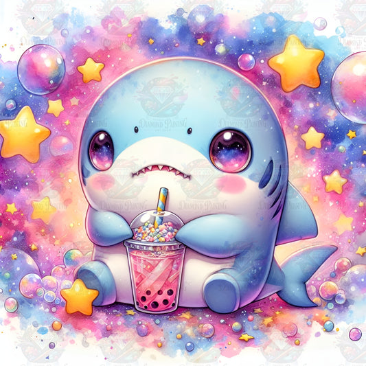 Bubble Tea Buddies - Sharky ©salzkatze.ai