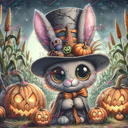 Diamond Painting Sir Hops And The Pumpkin Curse ©MoozyJo.ai
