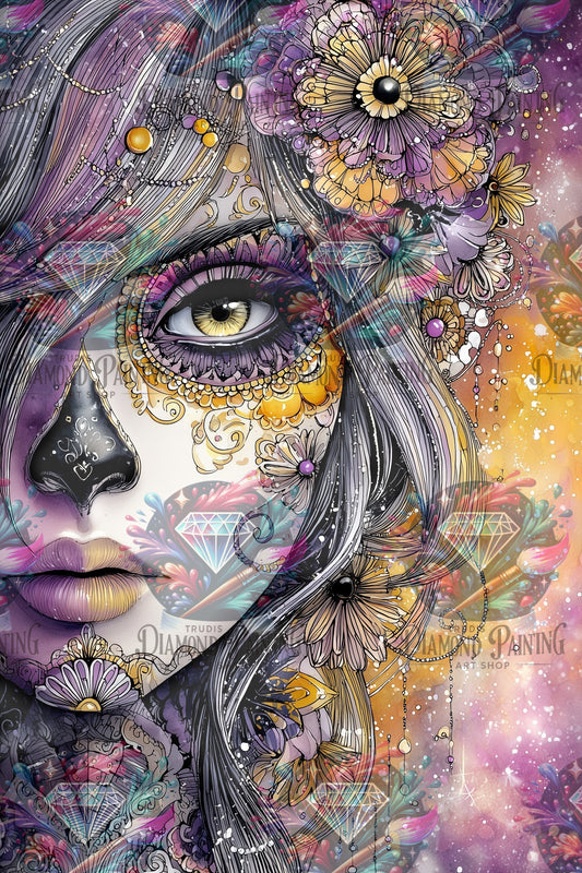 Diamond Painting Skull & Glam ©salzkatze.ai
