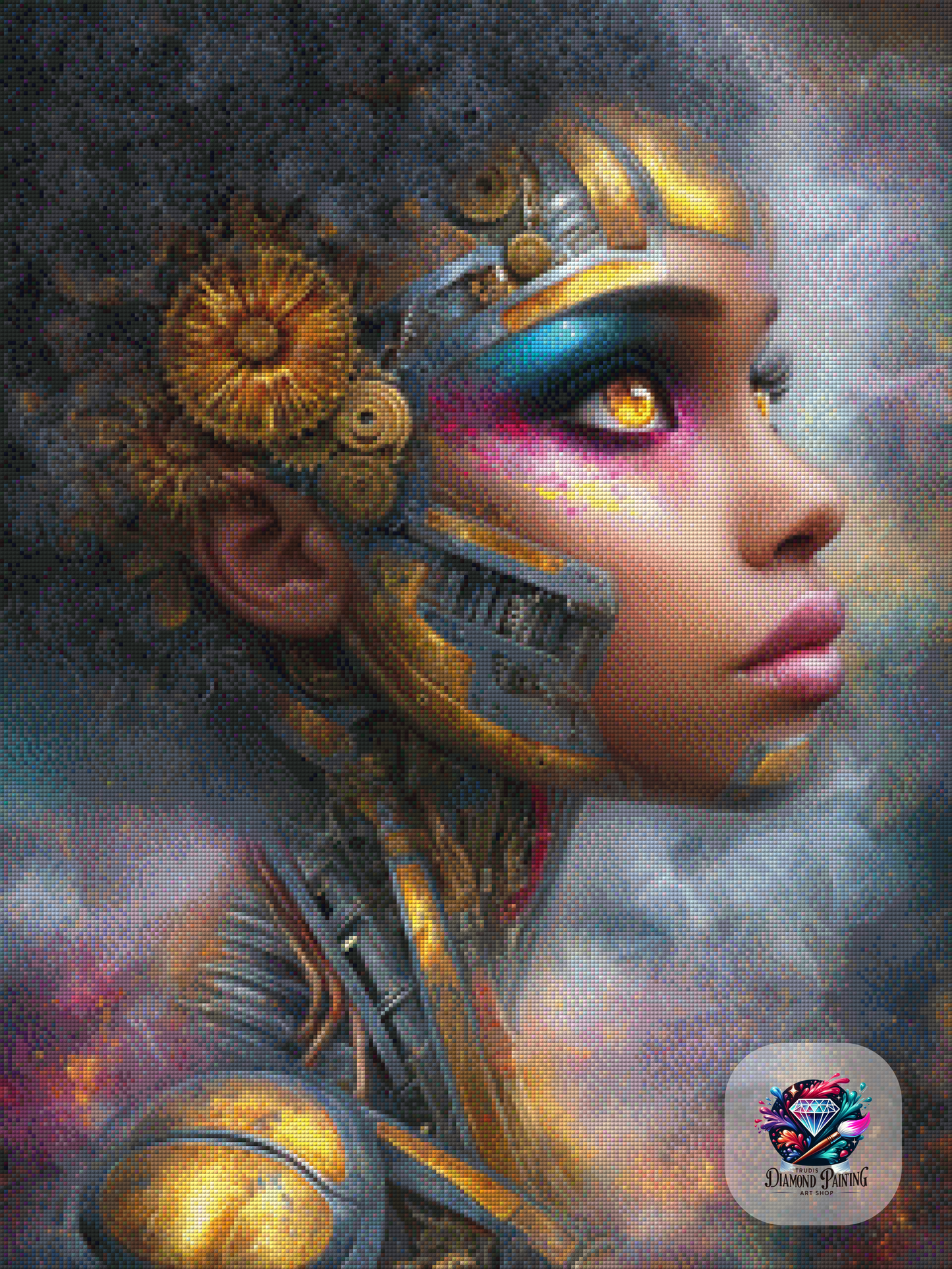 Diamond Painting Soleia - Die Seele der Zahnräder ©Elly_A.I - 60x80cm mit 200 Farben