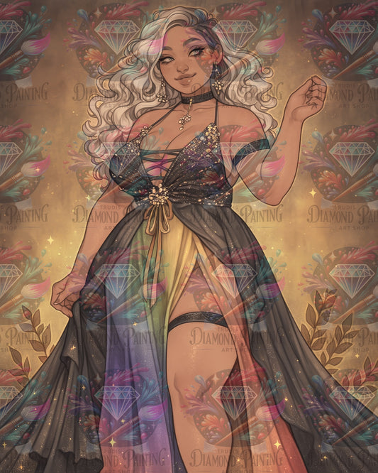 Diamond Painting Sovereign Of The Prism Veil ©shalajarias