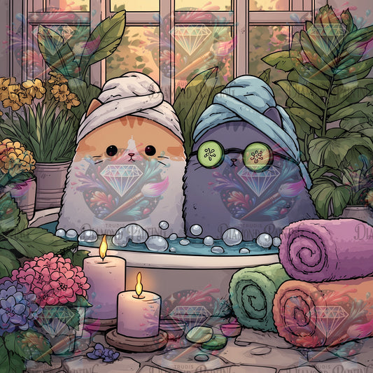 Diamond Painting Spa Day ©salzkatze.ai