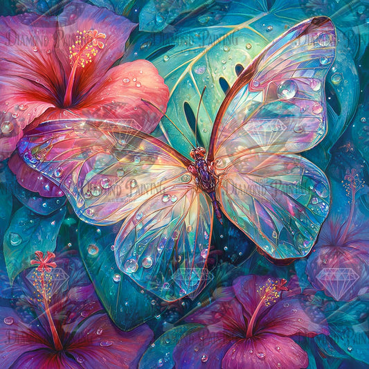 Diamond Painting Stained Glass Butterfly ©sandrietta_ai